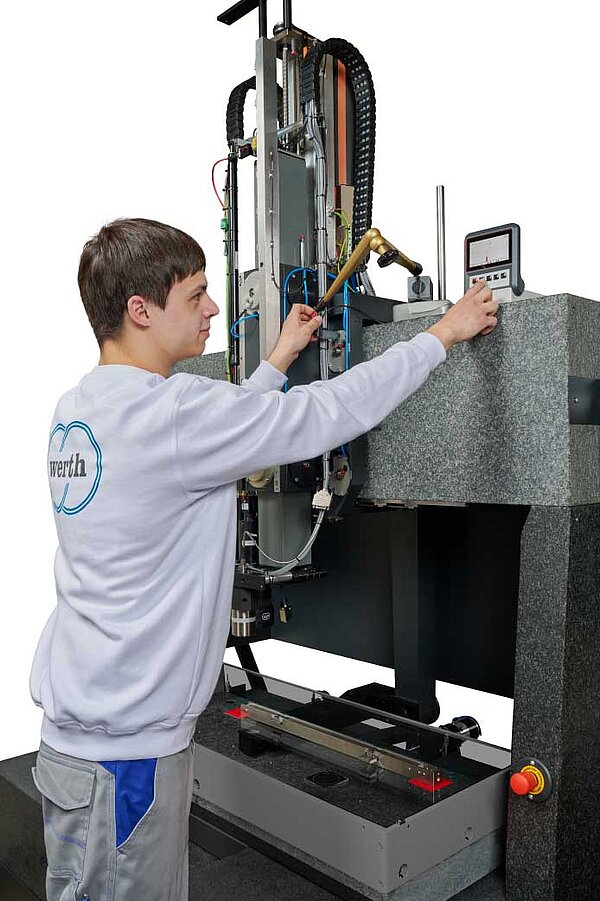 Werth-Insight: Mounting air bearings