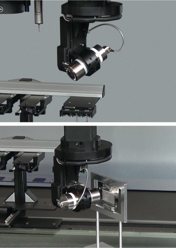 WRT rotary/tilt head,</p>
<p>Infinitely variable alignment of sensors to the workpiece
