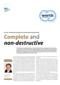 Complete and non-destructive – Ten years of computed tomography in coordinate metrology